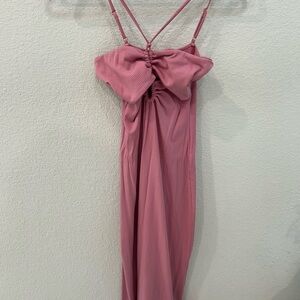 l*space Dusty Pink Slip Dress with Spaghetti Straps for Cocktail
